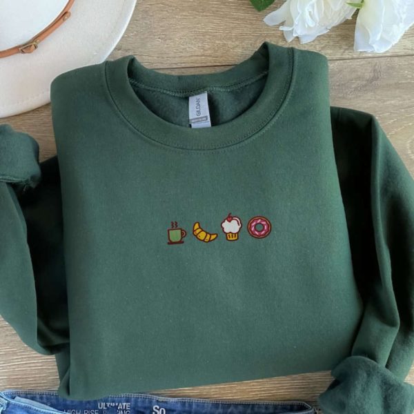 Bakery Embroidered Sweatshirt 2D Crewneck Sweatshirt Gift For Family