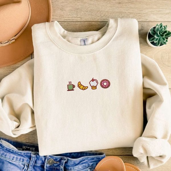 Bakery Embroidered Sweatshirt 2D Crewneck Sweatshirt Gift For Family