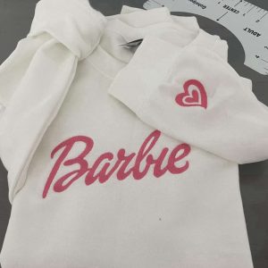 barbie embroidered sweatshirt with a heart embroidered on the cuff 1.jpeg