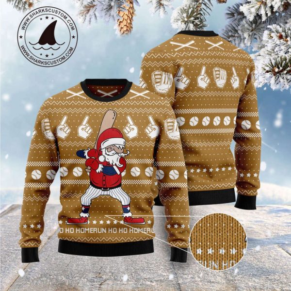 Baseball Ho Ho Homerun G51023 Ugly Christmas Sweater – Noel Malalan