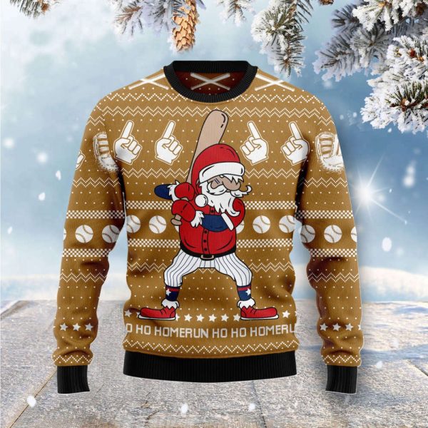 Baseball Ho Ho Homerun G51023 Ugly Christmas Sweater – Noel Malalan