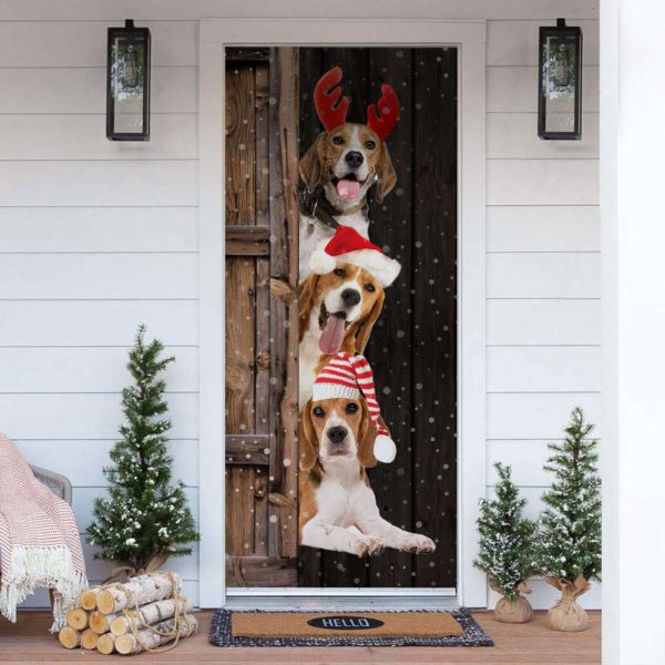 Beagle Christmas Door Cover: Festive For Holiday Decor