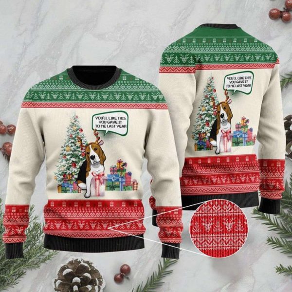 Beagle Dog Ugly Christmas Sweater, Gift Christmas 2023 For Pet Lover