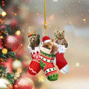 Bears In Christmas Sock Ornament Bear…