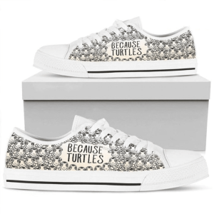 Because Turtles Low Top Shoes Sneaker…