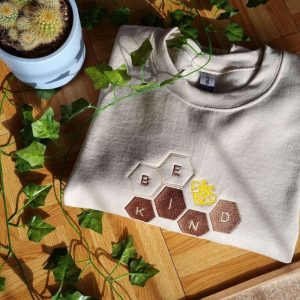 bee kind embroidered sweatshirt 2d crewneck sweatshirt gift for family sws3257 1.jpeg
