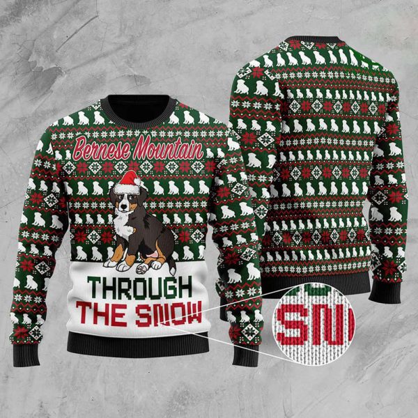 Bernese Mountain Dog Through The Now Sweater, Christmas Ugly Sweater, Gift For Christmas 2023