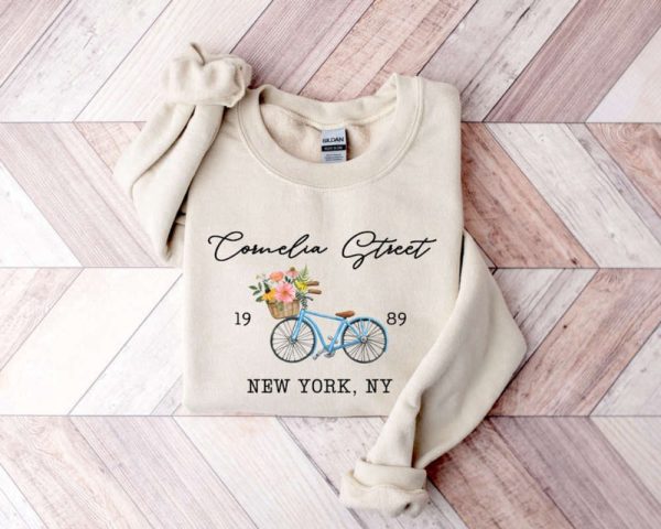 Bike Floral Embroidered Sweatshirt 2D Crewneck Sweatshirt For Men And Women