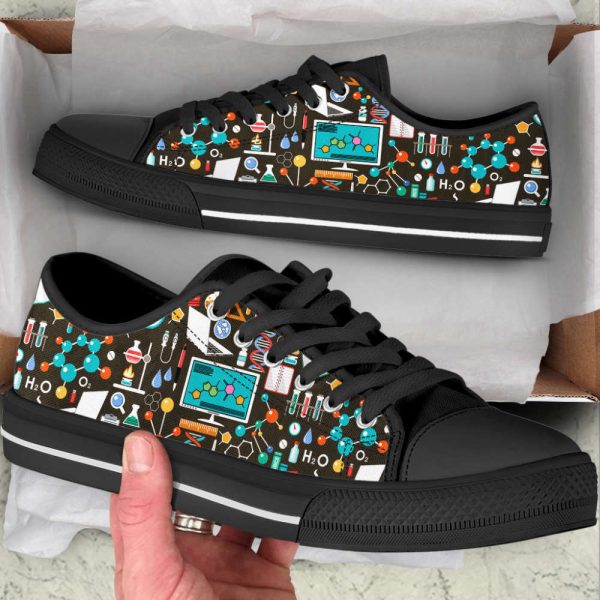 Biology Pattern Low Top Shoes Canvas Shoes – Best Gift Men And Women