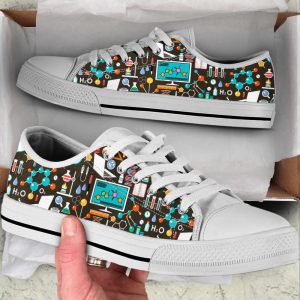 Biology Pattern Low Top Shoes Canvas…