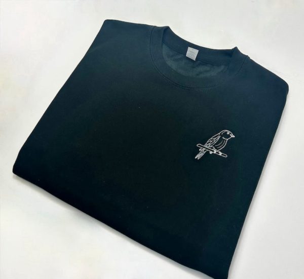 Bird Embroidered Sweatshirt 2D Crewneck Sweatshirt For Men And Women