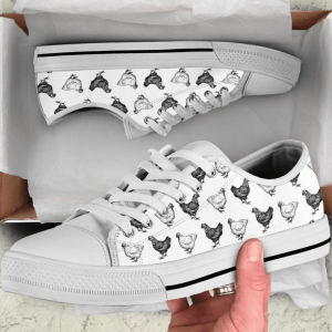 Black And White Hens Pattern Low…