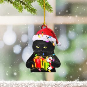 Black Cat Christmas Ornament Black Cat…
