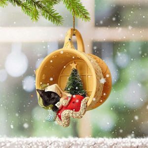 Black Cat Christmas Ornament Cat Lover…