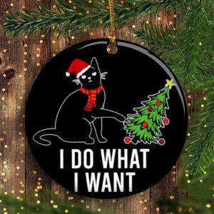 Black Cat Christmas Ornament I Do…