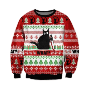 Black Cat Christmas Ugly Sweater, Best…