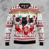Black Cat Gloves Ugly Christmas Sweater…
