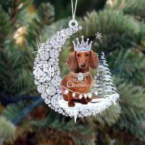 black dachshund diamond moon merry christmas ornament dog acrylic ornament 3.jpeg