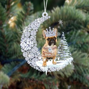 black french bulldog diamond moon merry christmas ornament dog acrylic ornament 3.jpeg