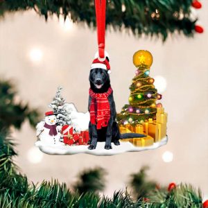 Black German Shepherd Christmas Ornament Black…