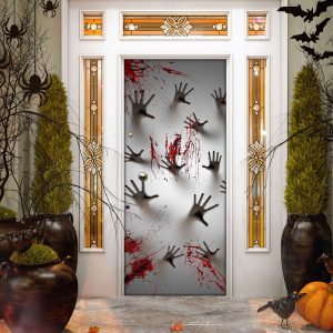 blood hands halloween door cover halloween door cover decorations for front door.jpeg