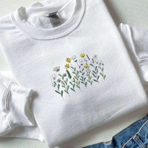 boho floral embroidered sweatshirt 2d crewneck sweatshirt best gift for family sws3238 1.jpeg