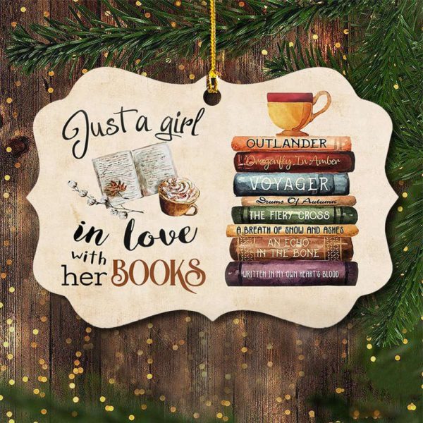 Book Lovers Ornament Christmas Tree Ornament Just A Girl Who In Love With Her Books