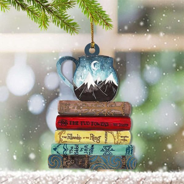 Book Lovers Ornament Reading Book Christmas Ornament 2023 Decoration Gift Ideas