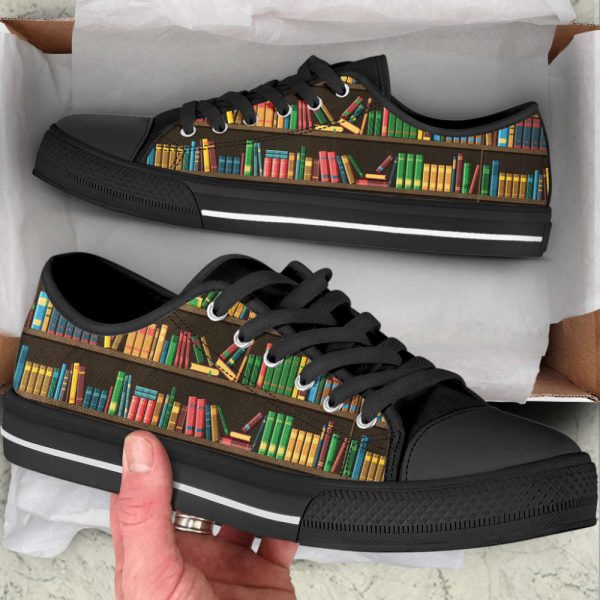 Book Shelf Color Low Top Shoes Canvas Print Lowtop Casual Trendy Fashion