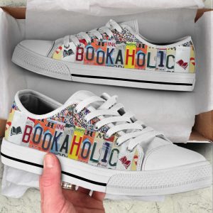 bookaholic license plates low top shoes canvas print lowtop casual trendy fashion shoes gift for adults.jpeg