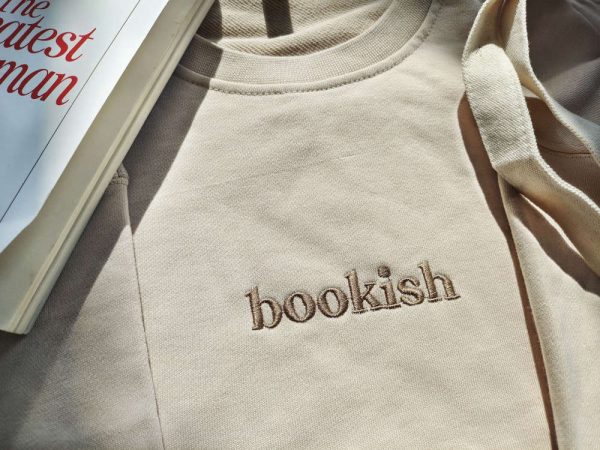 Bookish Embroidered Sweatshirt 2D Crewneck Sweatshirt Gift For Family