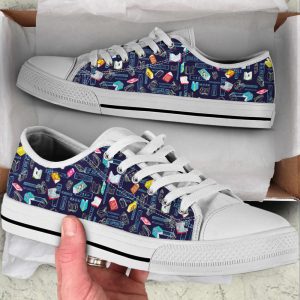 Artistic Books Pattern Low Top Shoes…