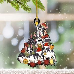 Boston Terrier Christmas Ornament Boston Terrier…