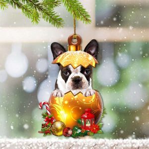 Boston Terrier Christmas Ornament Funny Christmas…