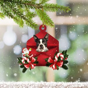 Boston Terrier Christmas Ornament Xmas Tree…