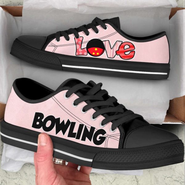 Stylish Bowling Love M Canvas Print Lowtop Shoes – Trendy Fashion