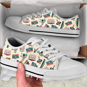 3D Low Top Bowling Pattern Canvas…