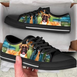 boxer dog paint art wallpaper low top shoes canvas sneakers casual shoes for men and women dog mom gift 1.jpeg