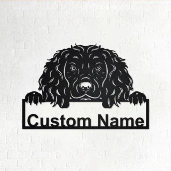 Boykin Spaniel Dog Custom Name Laser Cut Metal Signs For Dog Lover