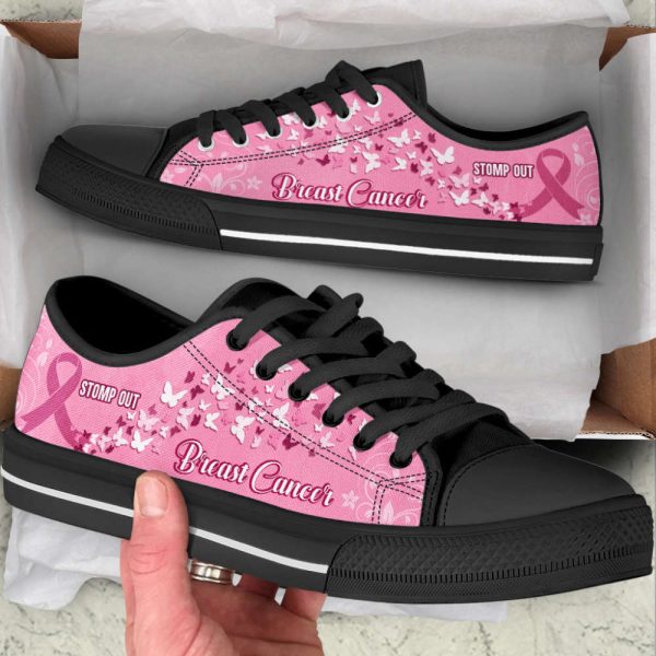 Breast Cancer Shoes Stomp Out Low Top Shoes Canvas Shoes