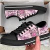 Breast Cancer Shoes Warrior Butterfly Flower Low Top Shoes Canvas Shoes