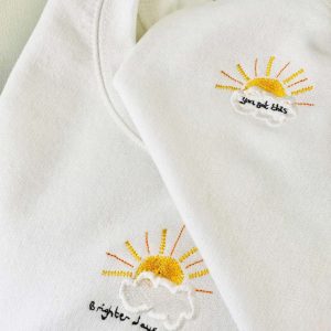 Brighter Days Embroidered Sweatshirt 2D Crewneck…