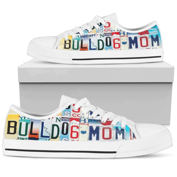 Bulldog Mom Low Top Shoes: Stylish & Comfy Footwear for Dog Lovers