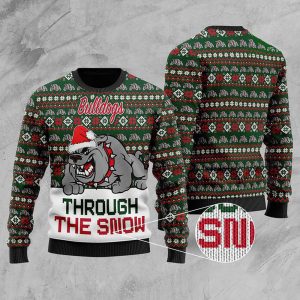 Bulldogs Through The Snow Christmas Ugly…