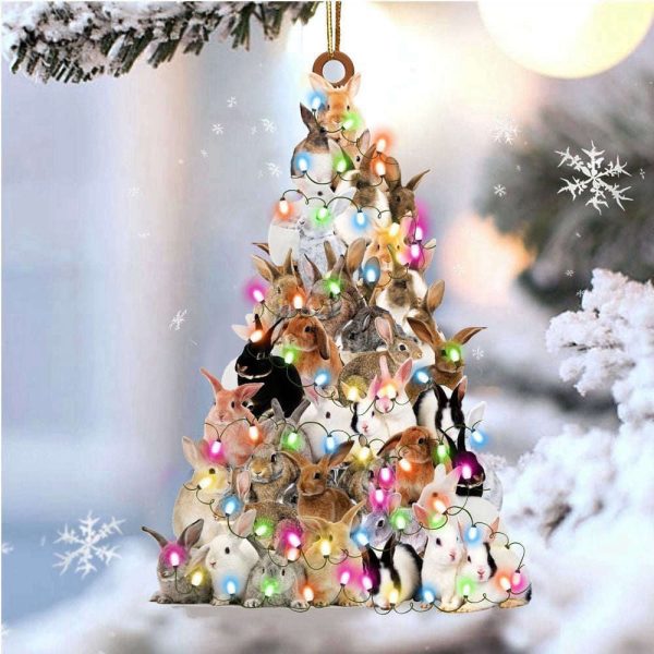 Bunny Christmas Ornament Rabbit Christmas Ornament Holiday Xmas Tree Decorations Ideas