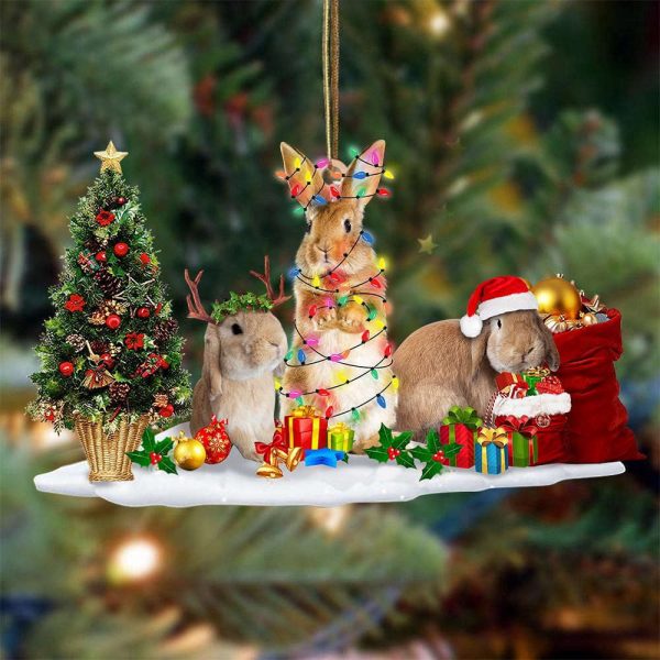 Bunny Personalized Christmas Ornament Christmas Tree Ornament Decor 2023