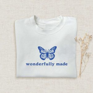 butterfly embroidered sweatshirt 2d crewneck sweatshirt for men and women 3006.jpeg