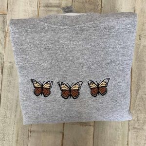 butterfly embroidered sweatshirt 2d crewneck sweatshirt for men and women sws2976 2.jpeg