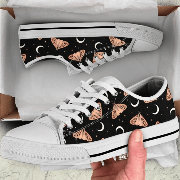 Butterfly Pattern, Boho Pattern Low Top Shoes Sneaker PN205281Sb