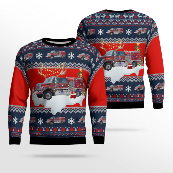 California Paradise Fire Department Ugly Christmas  Sweater, Gift For Christmas